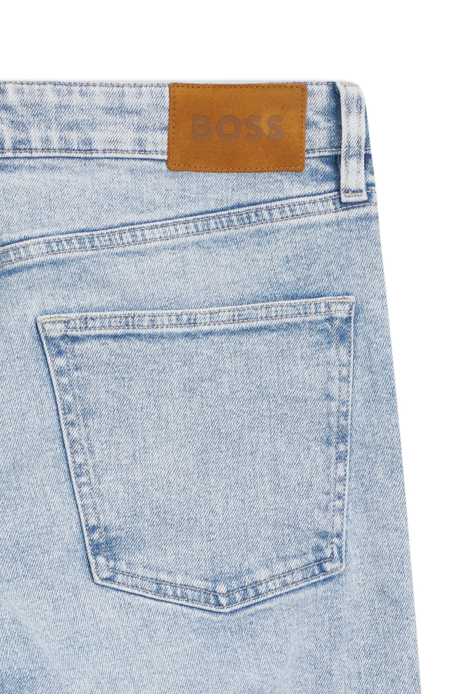 Slim-fit jeans in silk-blend denim