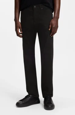 Slim-fit jeans in super-black stretch denim