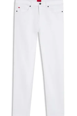 Slim-fit jeans in white stretch denim