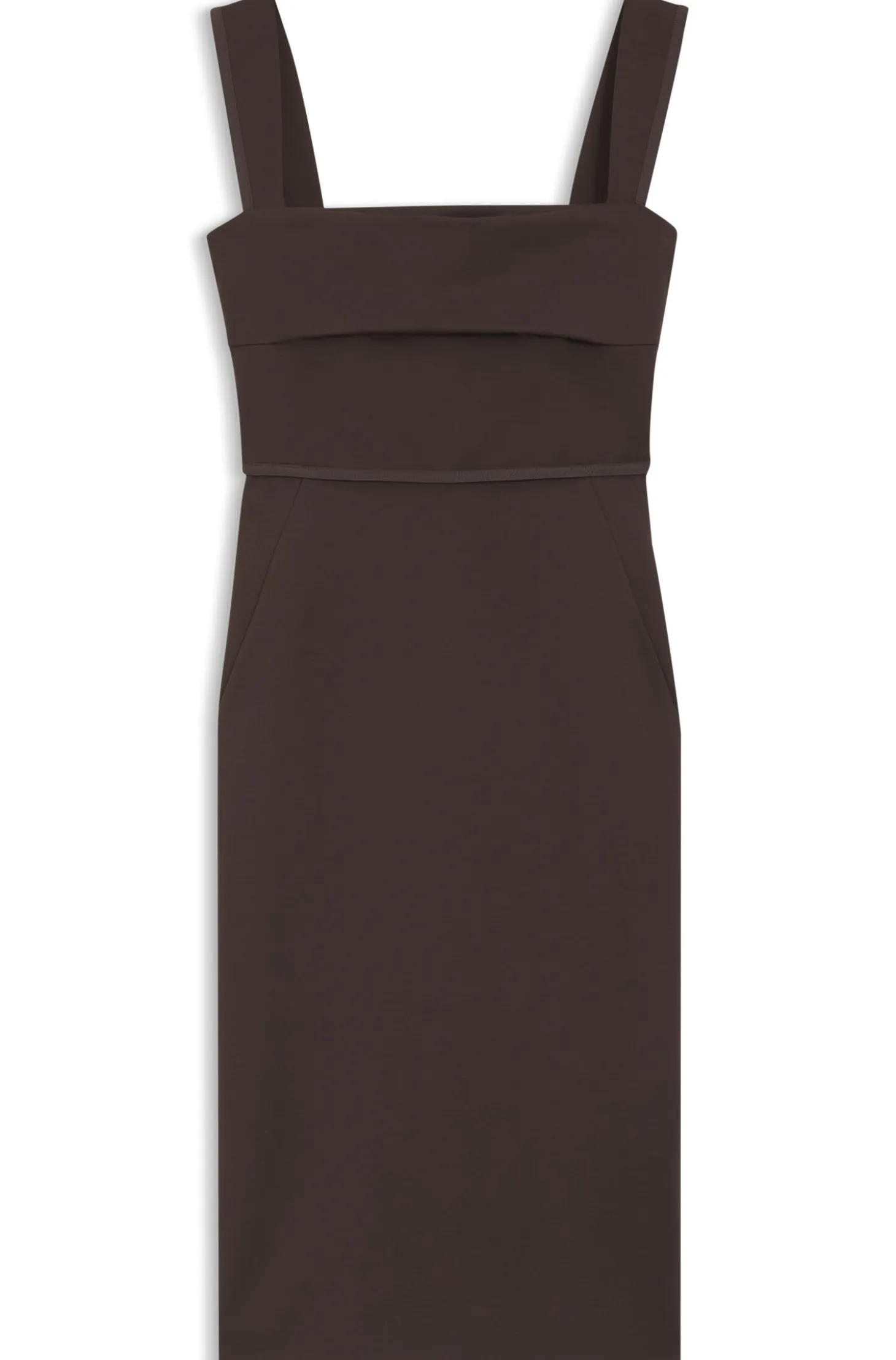 Slim-fit jersey dress with layered detail