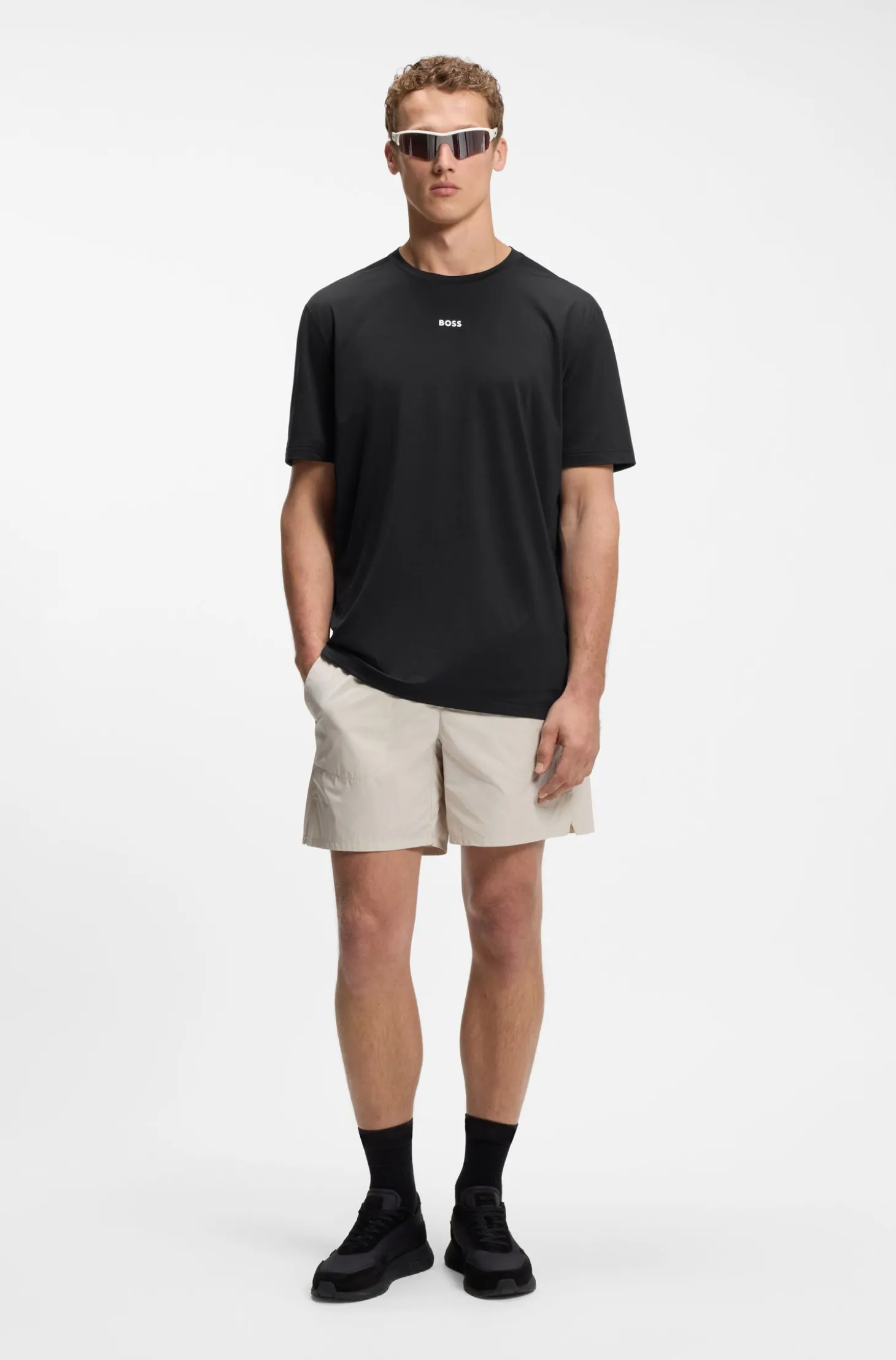 Slim-fit performance T-shirt with logo