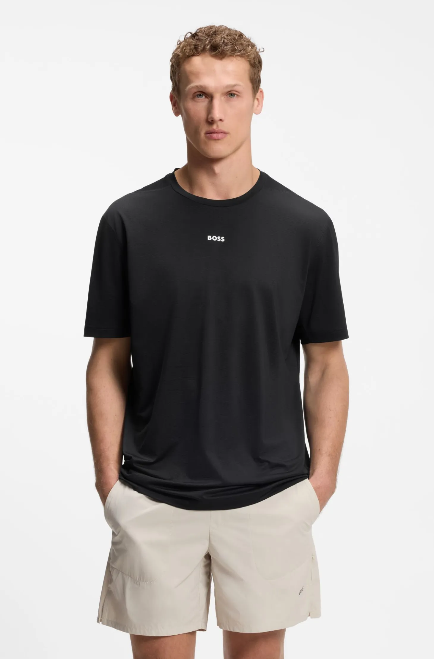 Slim-fit performance T-shirt with logo