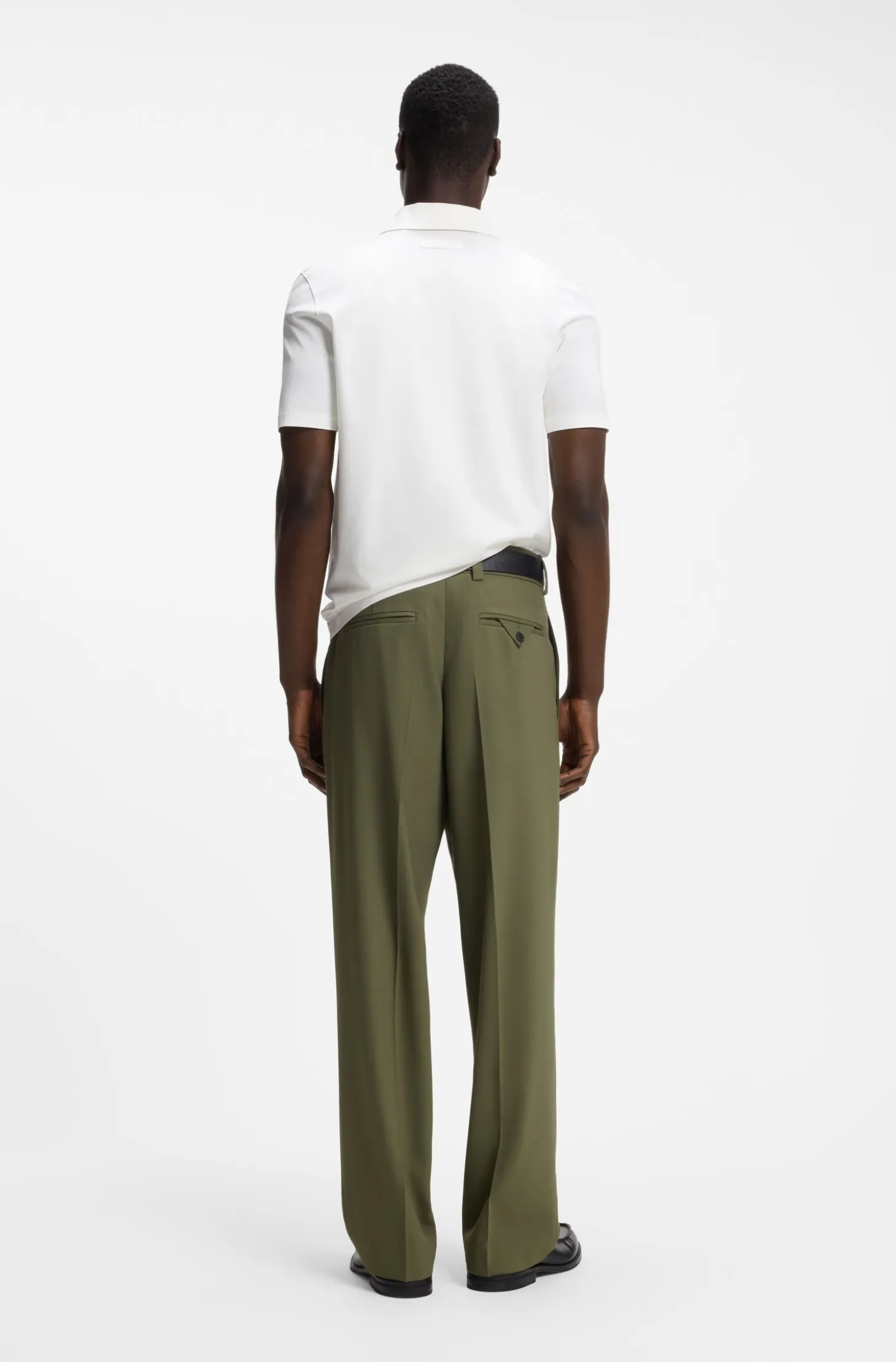 Slim-fit polo in mercerized cotton