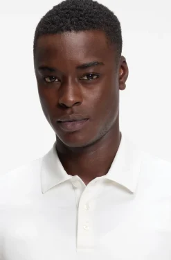 Slim-fit polo in mercerized cotton