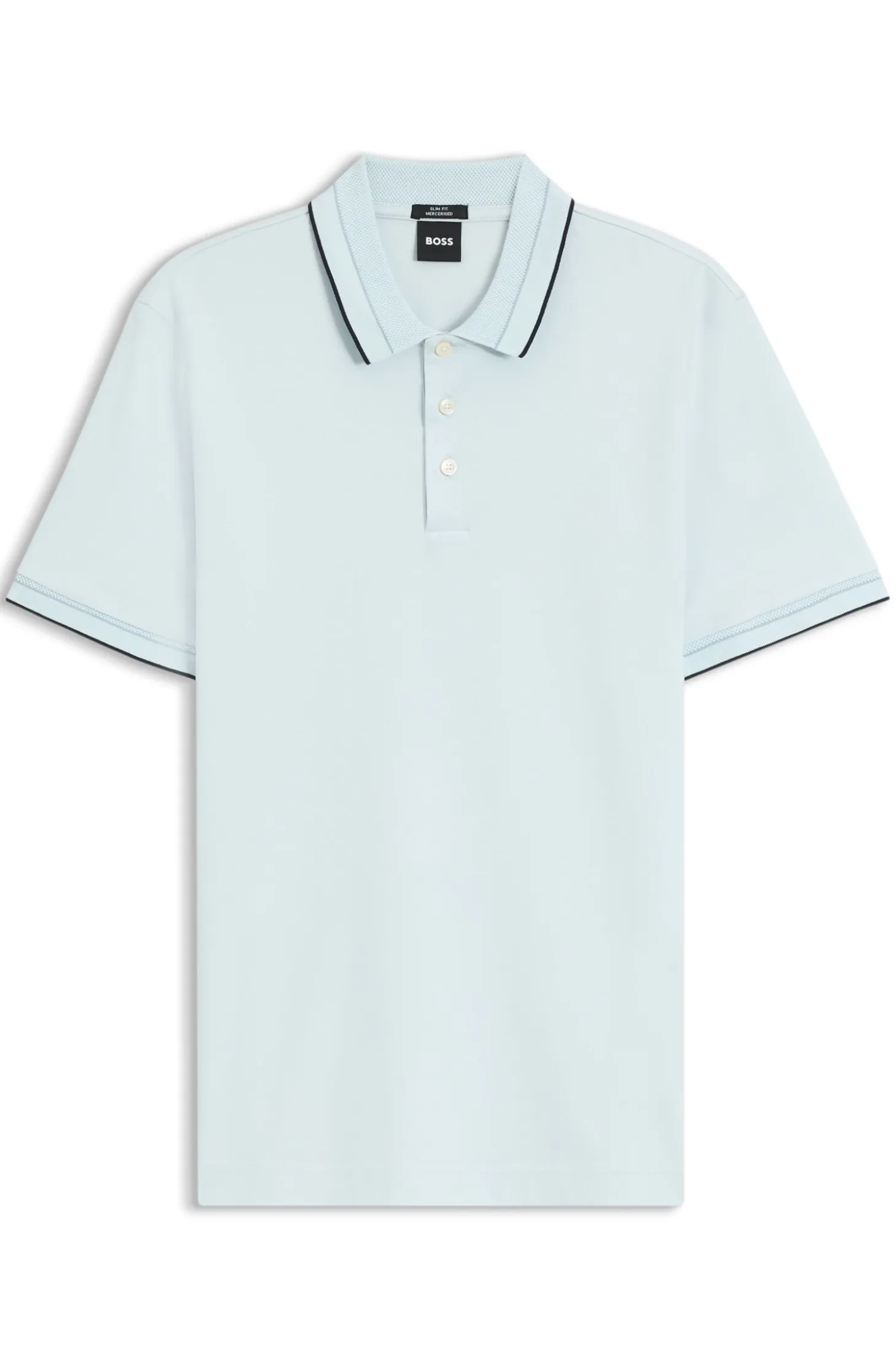 Slim-fit polo shirt in mercerised cotton