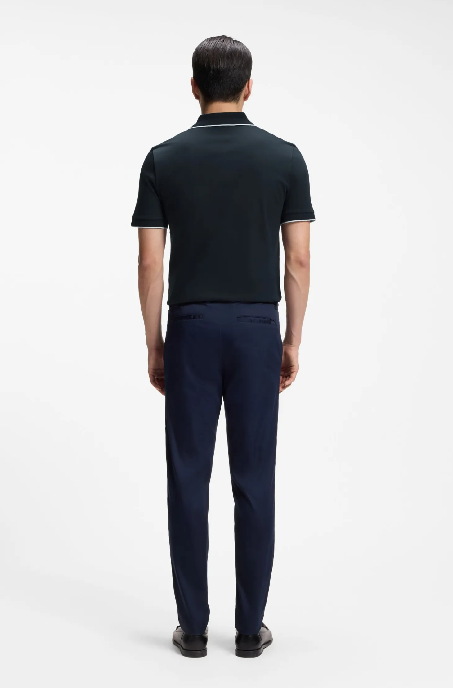 Slim-fit polo shirt in mercerised cotton