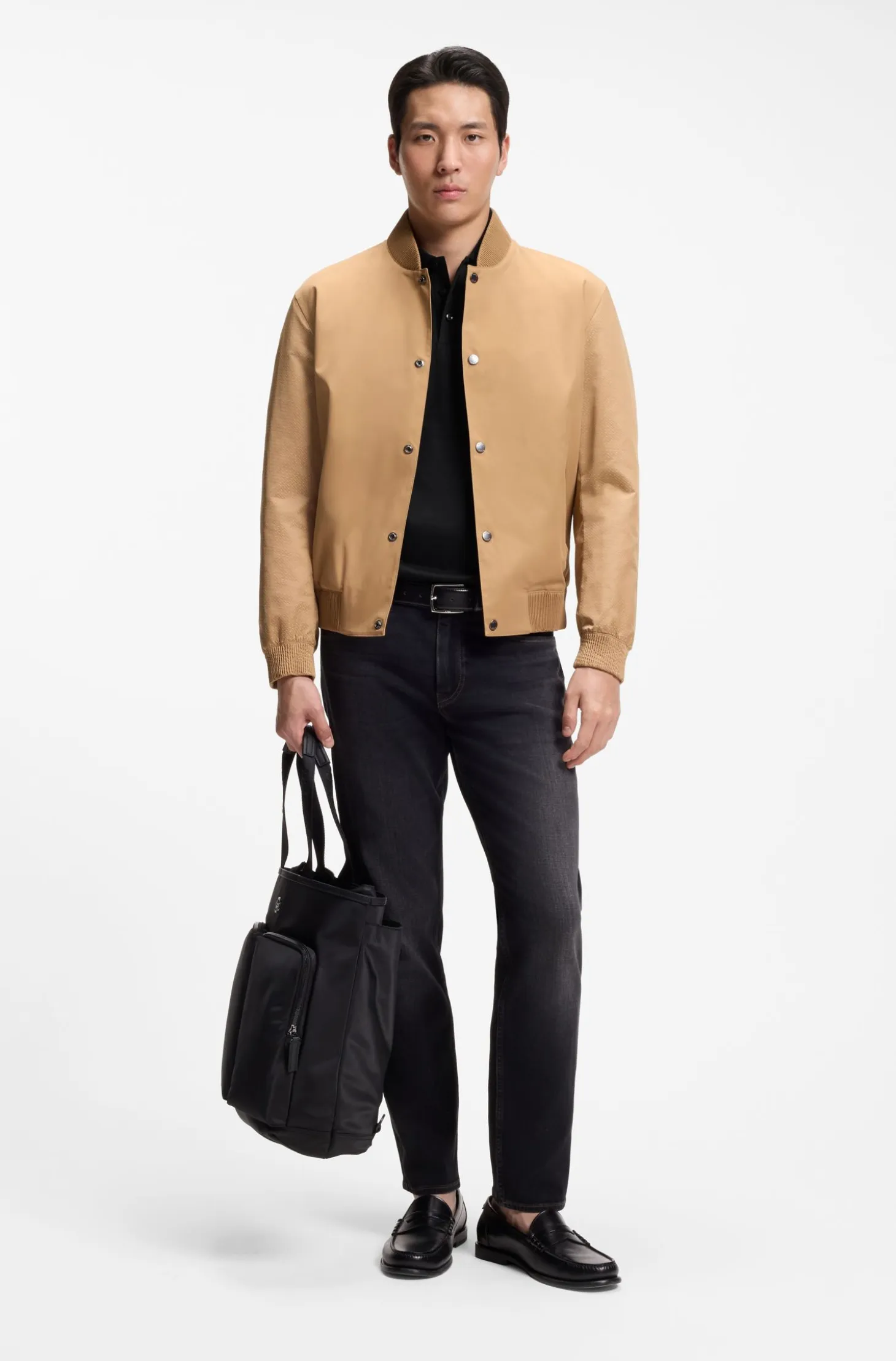 Slim-fit polo shirt in mercerised cotton