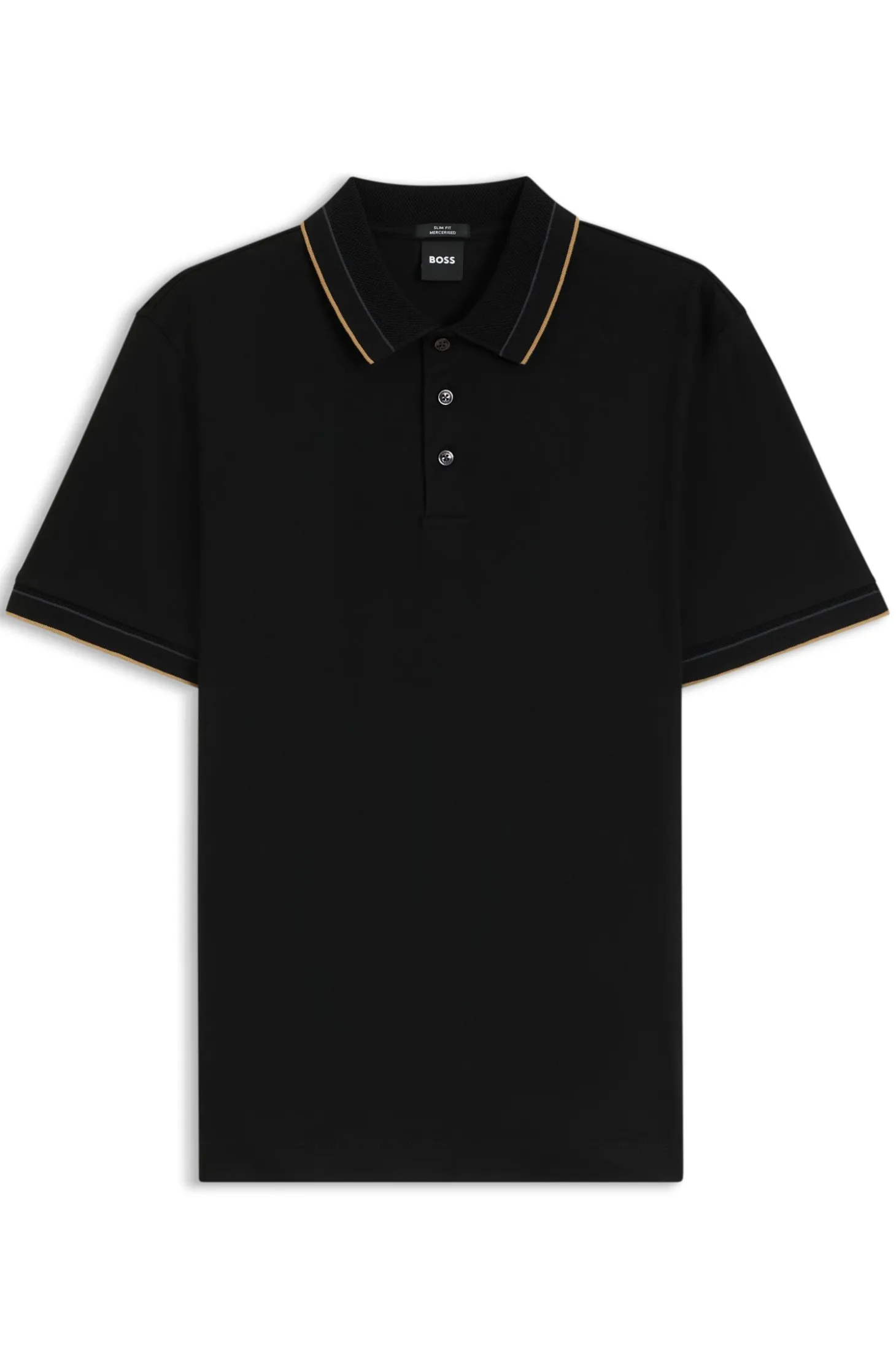 Slim-fit polo shirt in mercerised cotton
