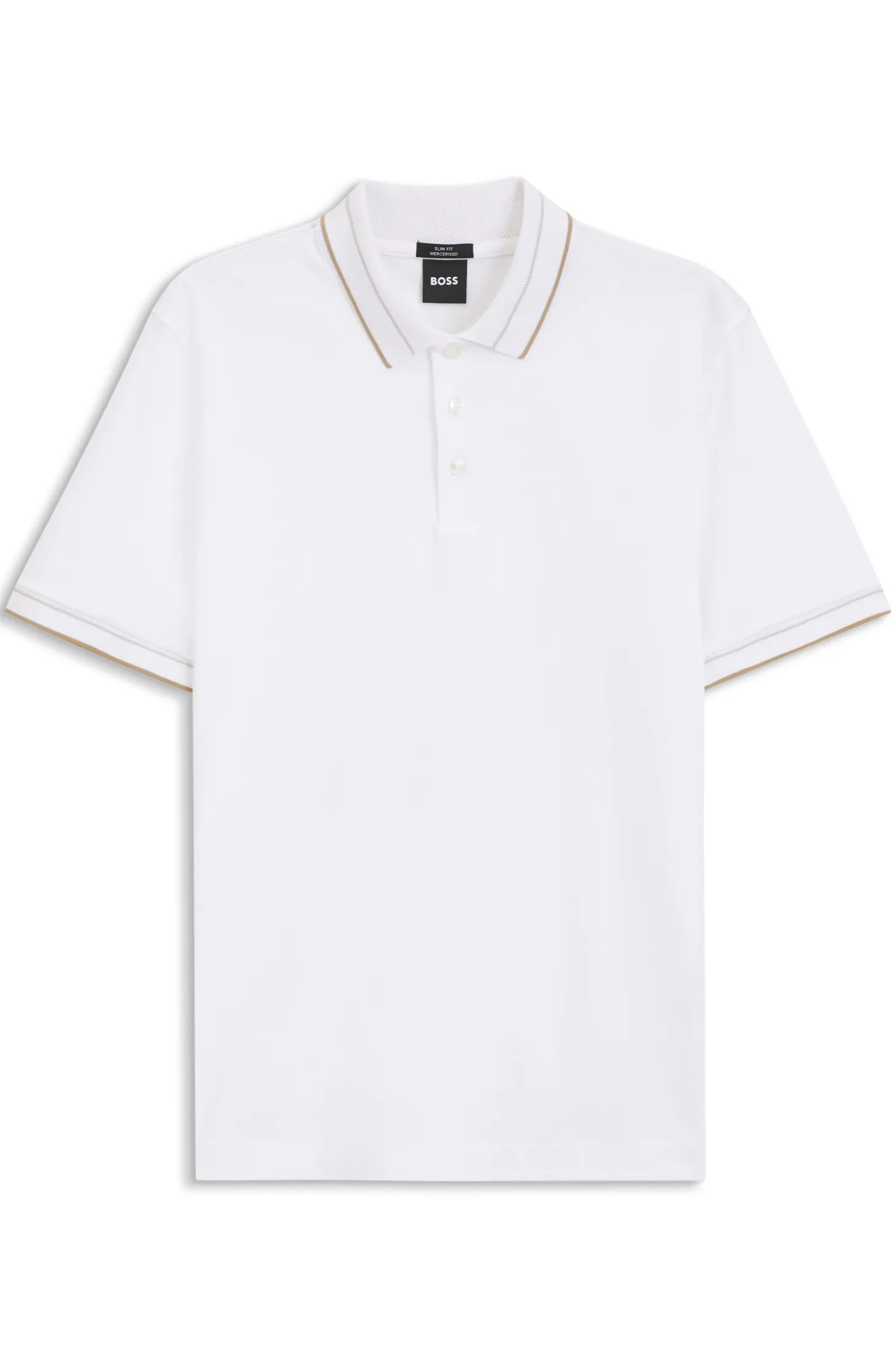 Slim-fit polo shirt in mercerised cotton
