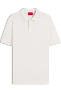 Slim-fit polo shirt in slub interlock