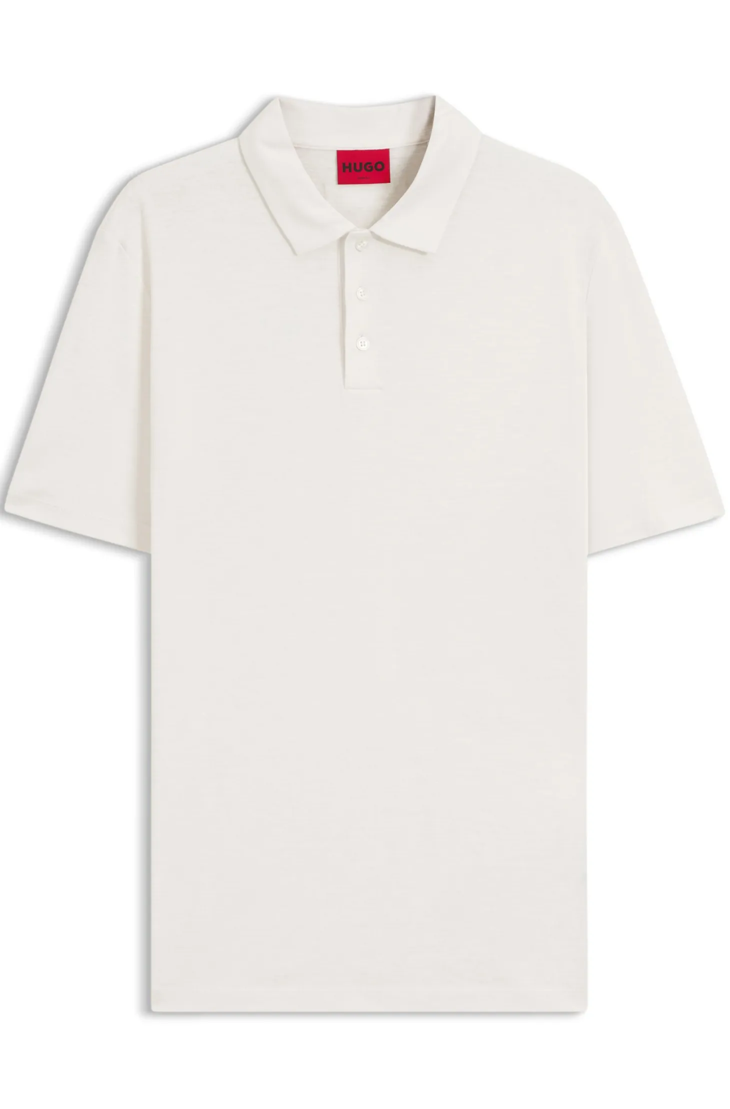 Slim-fit polo shirt in slub interlock