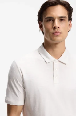 Slim-fit polo shirt in slub interlock