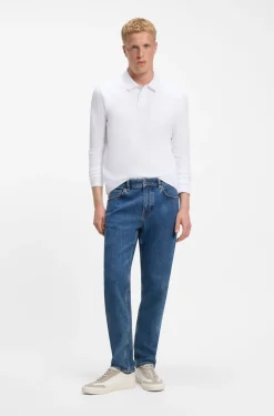 Slim-fit polo shirt in stretch-cotton piqué