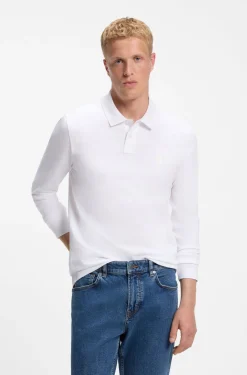 Slim-fit polo shirt in stretch-cotton piqué