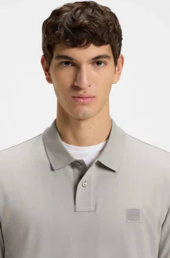 Slim-fit polo shirt in stretch-cotton piqué