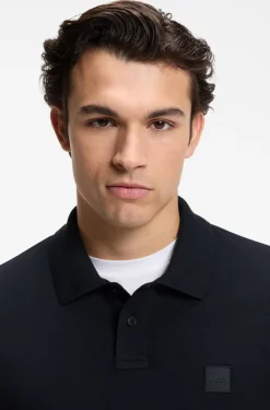 Slim-fit polo shirt in stretch-cotton piqué