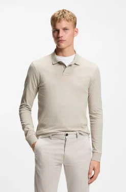 Slim-fit polo shirt in stretch-cotton piqué