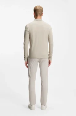 Slim-fit polo shirt in stretch-cotton piqué
