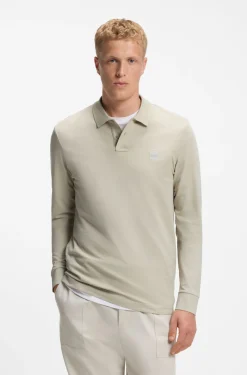 Slim-fit polo shirt in stretch-cotton piqué