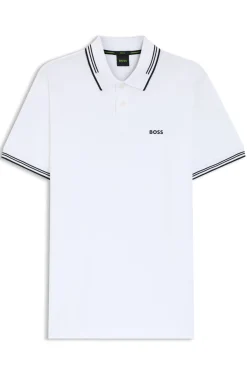 Slim-fit polo shirt with contrast-stripe details