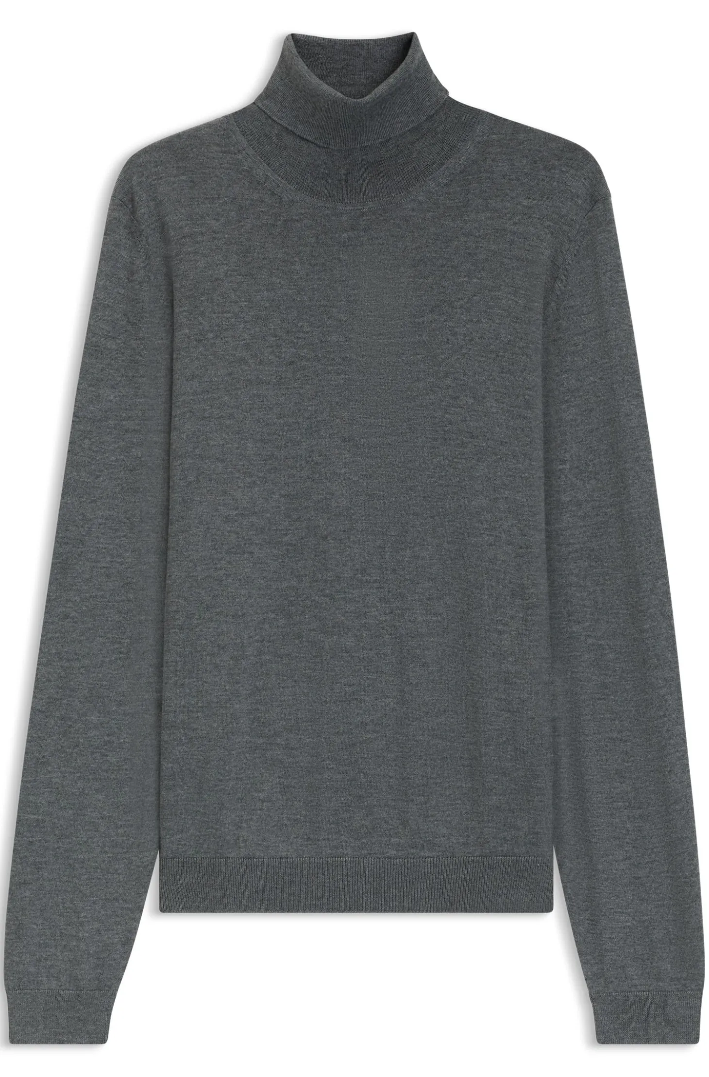 Slim-fit rollneck sweater in extra-fine merino wool