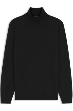 Slim-fit rollneck sweater in extra-fine merino wool