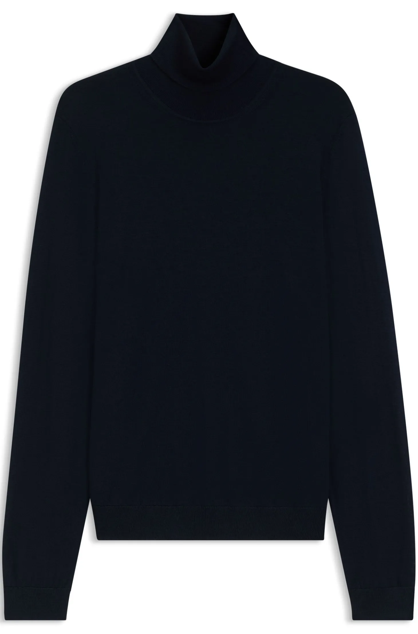 Slim-fit rollneck sweater in extra-fine merino wool