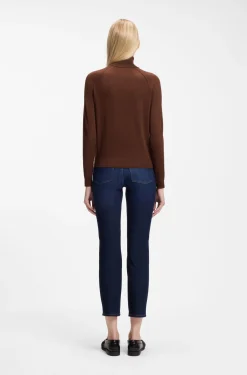 Slim-fit rollneck sweater in extra-fine merino wool