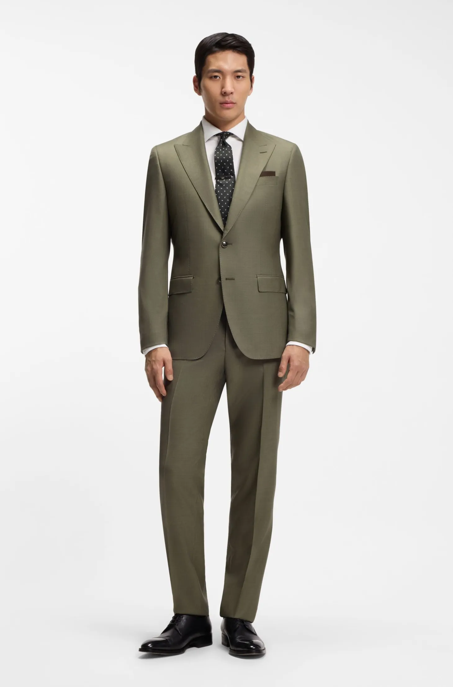 Slim-fit shirt in an Italian-made cotton blend