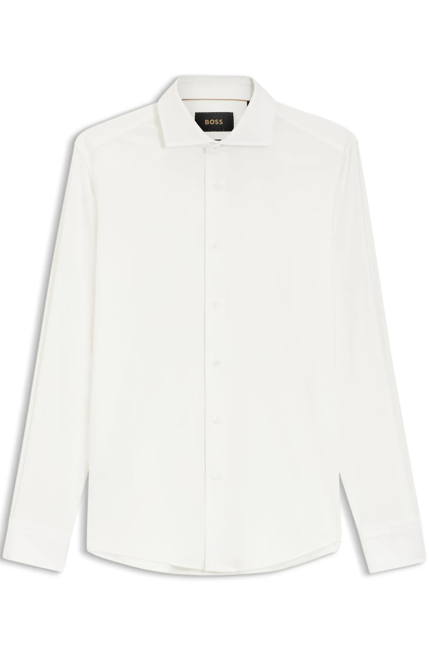 Slim-fit shirt in an Italian-made cotton blend