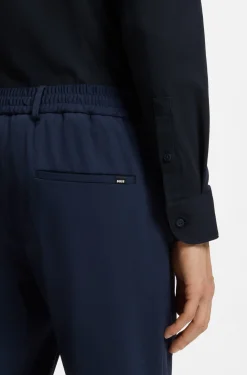 Slim-fit shirt in a performance-stretch cotton blend