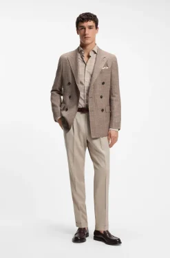Slim-fit shirt in checked Italian-made cotton