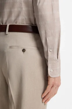 Slim-fit shirt in checked Italian-made cotton