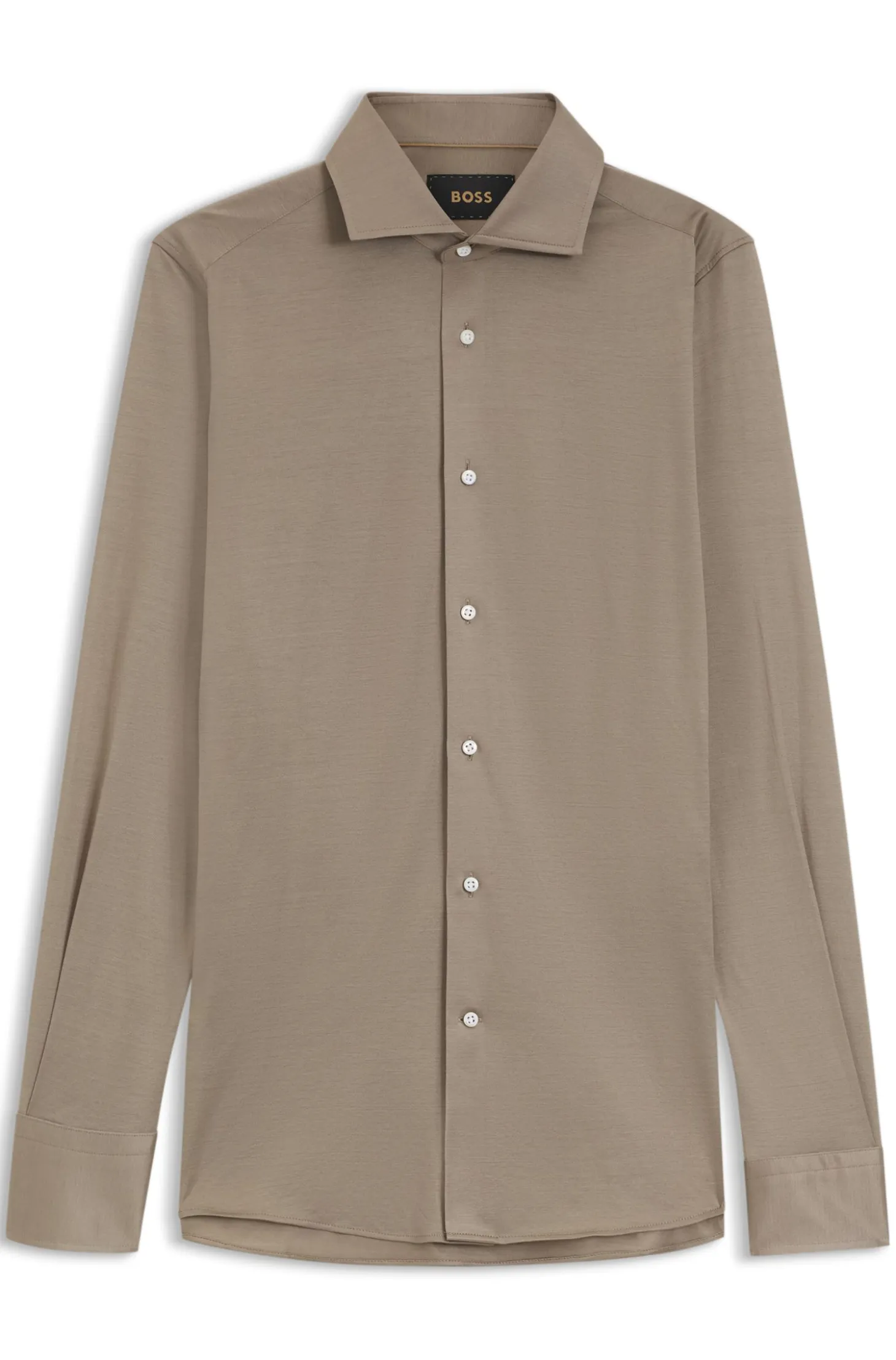 Slim-fit shirt in cotton jersey