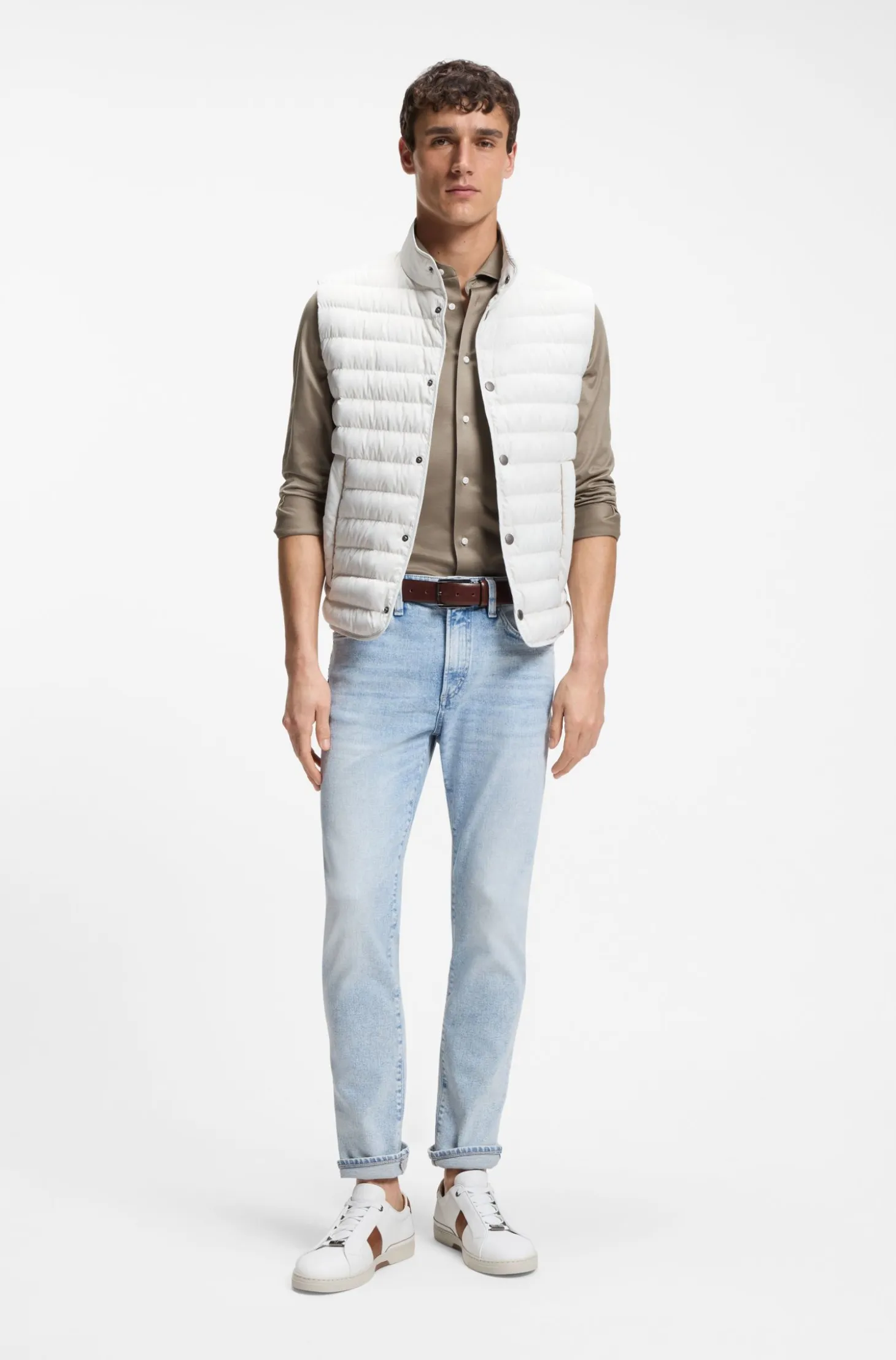 Slim-fit shirt in cotton jersey