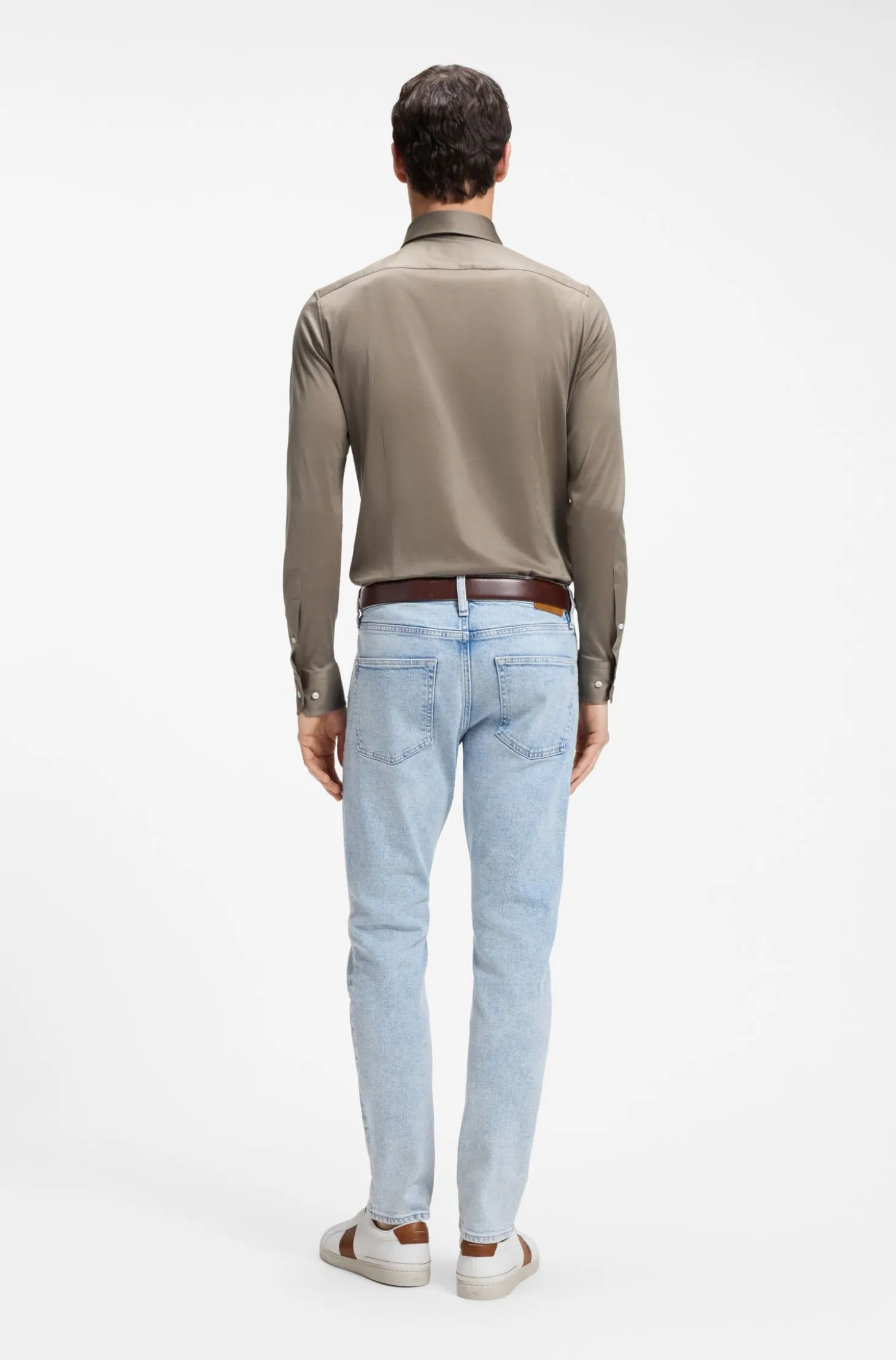 Slim-fit shirt in cotton jersey