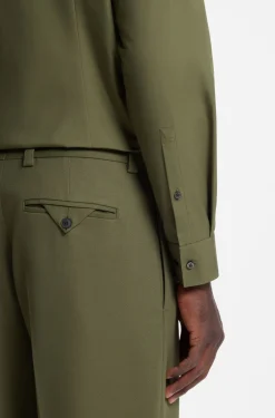 Slim-fit shirt in easy-iron cotton poplin