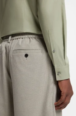 Slim-fit shirt in easy-iron cotton poplin