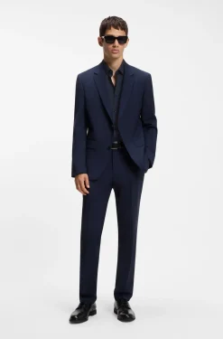 Slim-fit shirt in easy-iron cotton poplin