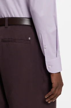 Slim-fit shirt in easy-iron stretch-cotton poplin