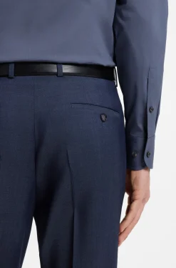 Slim-fit shirt in easy-iron stretch-cotton poplin