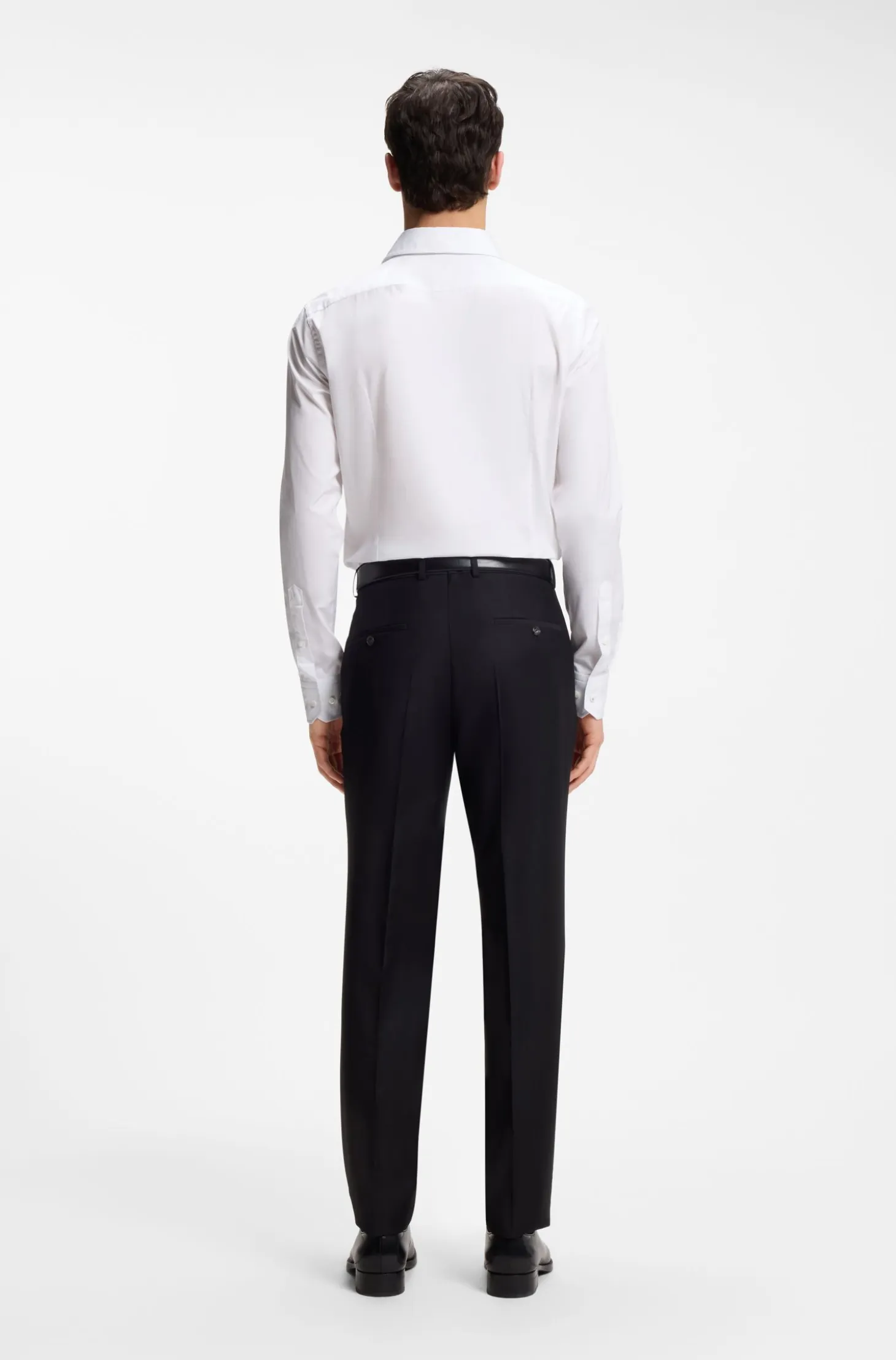 Slim-fit shirt in Italian cotton poplin