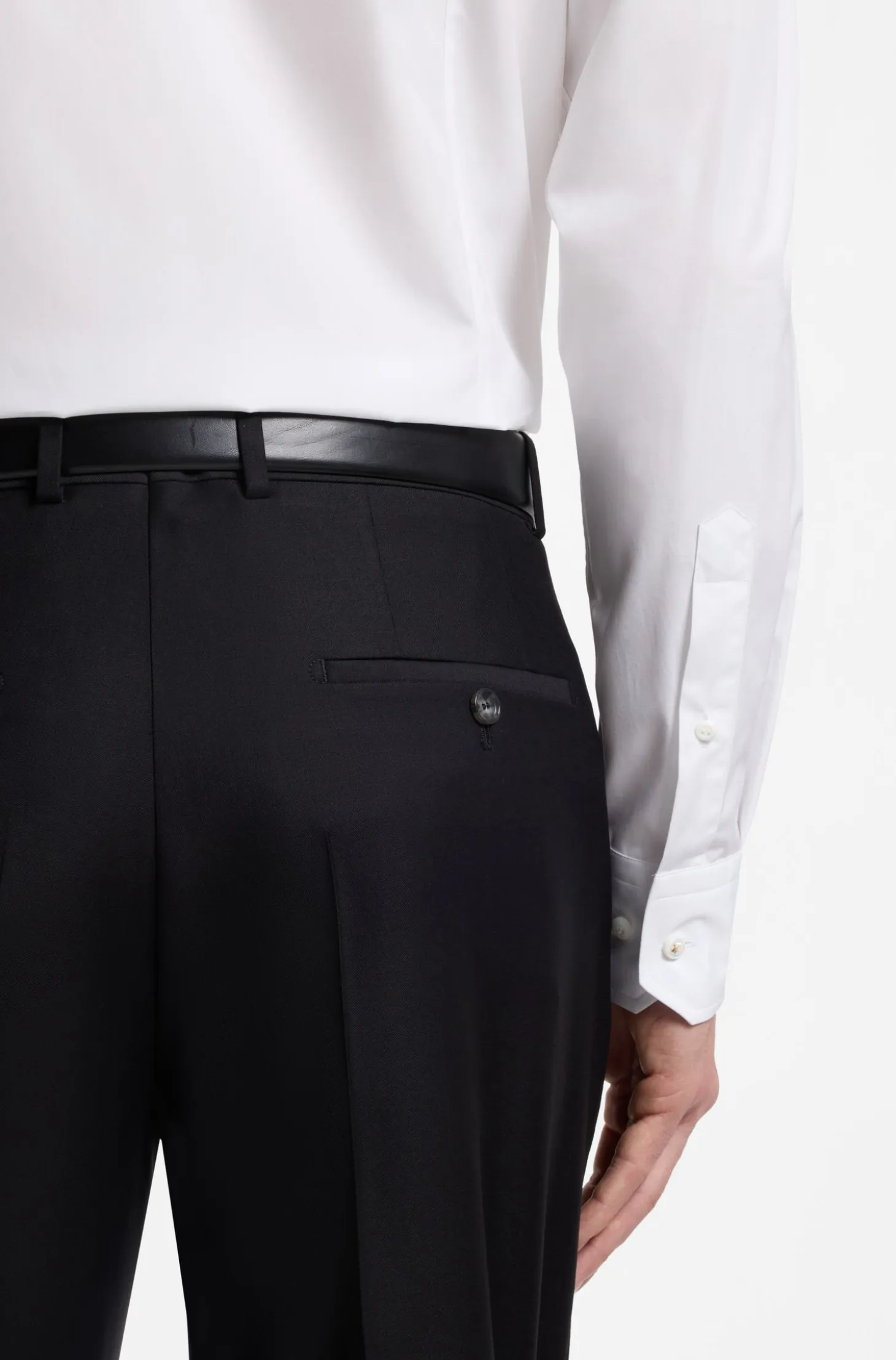 Slim-fit shirt in Italian cotton poplin
