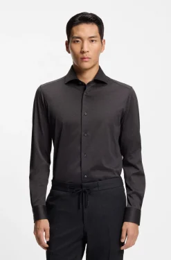 Slim-fit shirt in Italian-made cotton