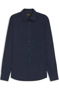 Slim-fit shirt in Italian-made linen