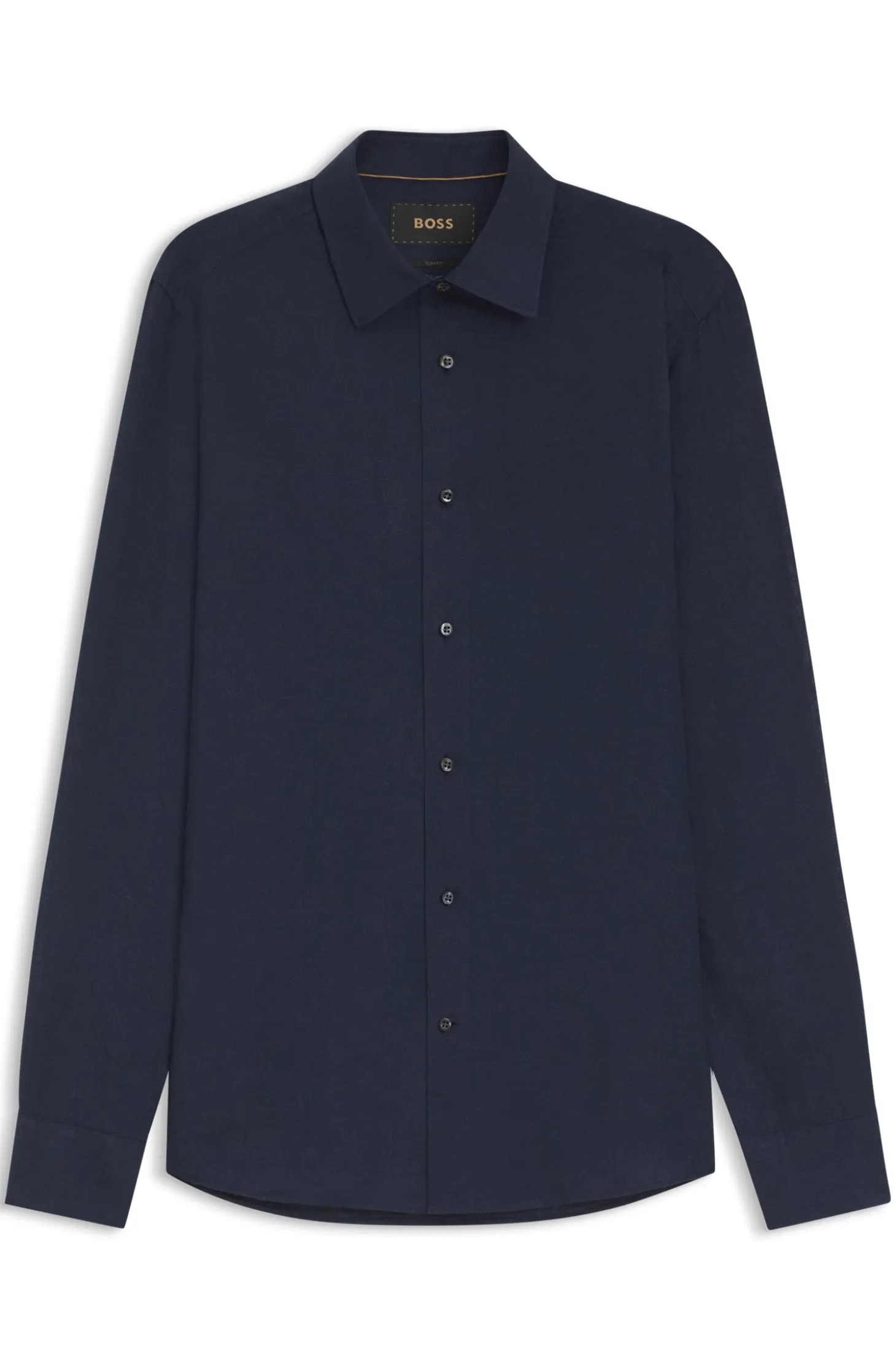 Slim-fit shirt in Italian-made linen