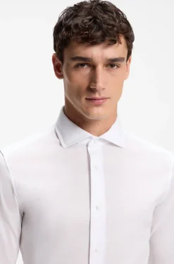 Slim-fit shirt in Italian-made cotton