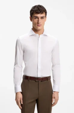 Slim-fit shirt in Italian-made cotton