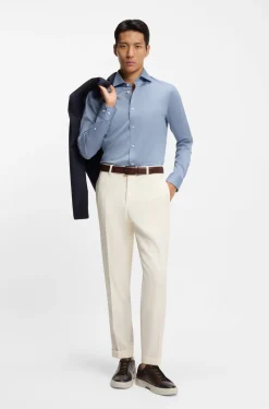 Slim-fit shirt in Italian-made cotton