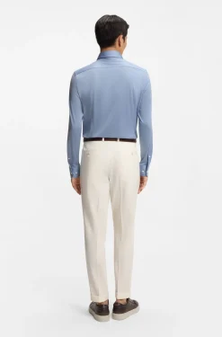 Slim-fit shirt in Italian-made cotton